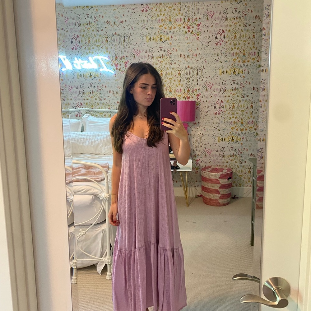 Zara Mauve Textured Dress